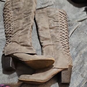 Women's Taupe  Knee-High Boots  Size 11